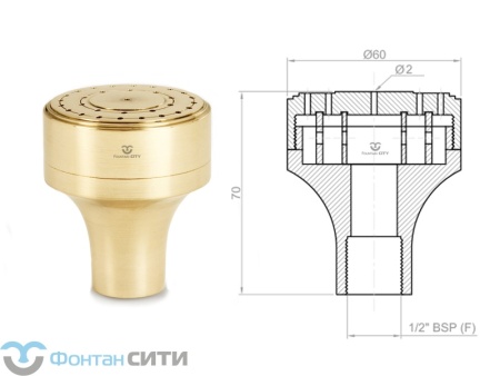 Фонтанная насадка FCI "Vulcan" (31, 1/2", 2)