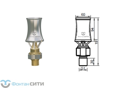 Фонтанная насадка FC "Каскад" (1", 50)