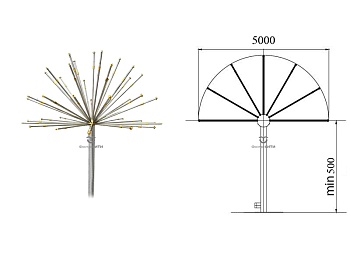 Фонтанная насадка FC "Водяная полусфера" 5000 мм., изображение